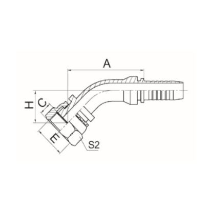45°美制ORFS内螺纹平面 ISO 12151-1-SAE J516 45°美制ORFS内螺纹平面 ISO 12151-1-SAE J516