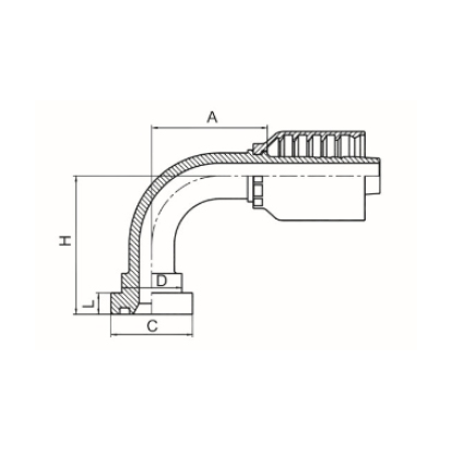 90°SAE 法兰3000PSI 90°SAE 法兰3000PSI